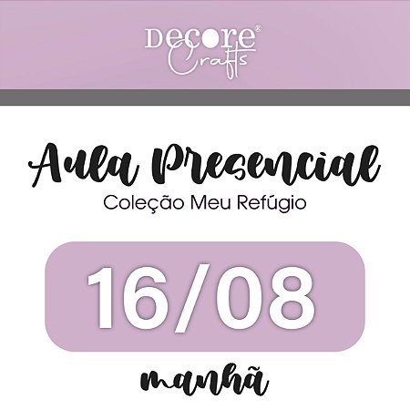 AULA PRESENCIAL - 16/08 - SÁBADO - 10H - MINI ÁLBUM 15 X 15 CM