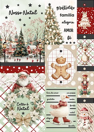 COLEÇÃO PINGO DE FELICIDADE - CARDS COM FOIL DOURADO A4