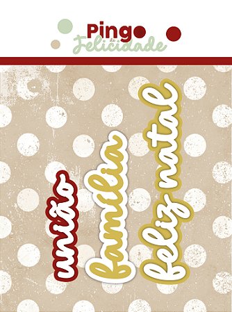 APLIQUE ACRÍLICO NATAL - 3 PALAVRAS DUPLO