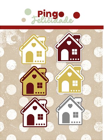 APLIQUE CASINHAS - 6 UNIDADES - DUPLO