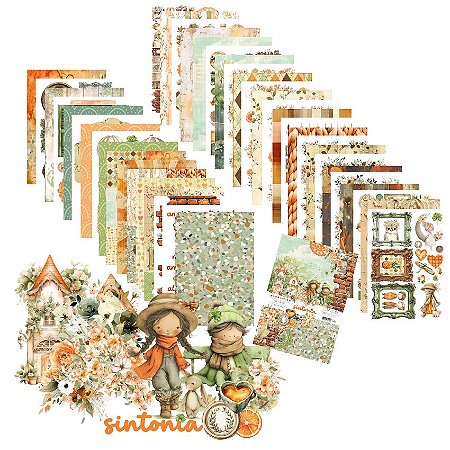 Coleção SINTONIA - Papel Bloco 21x30,5cm 20 folhas - 240G