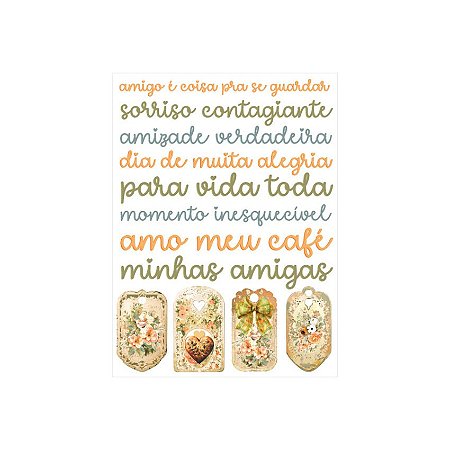 Coleção SINTONIA - Cartela Adesivo DTF UV Títulos - 1 peças