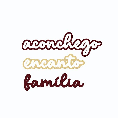 APLIQUE ACRÍLICO PALAVRAS MEU ACONCHEGO