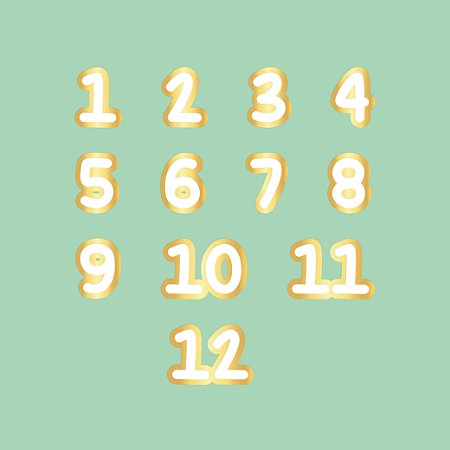 Aplique Acrílico Números