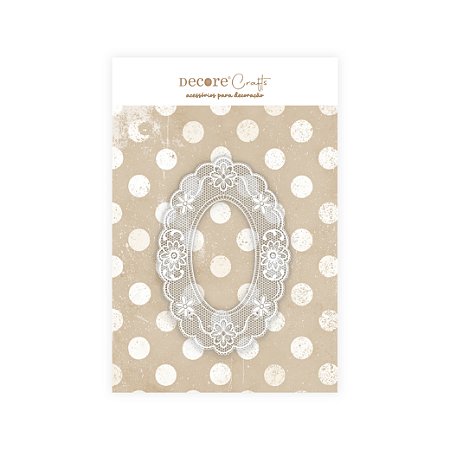 Moldura Acrílica com DTF - Oval Escalope