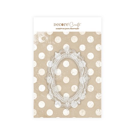 Moldura Acrílica com DTF - Oval Oxford