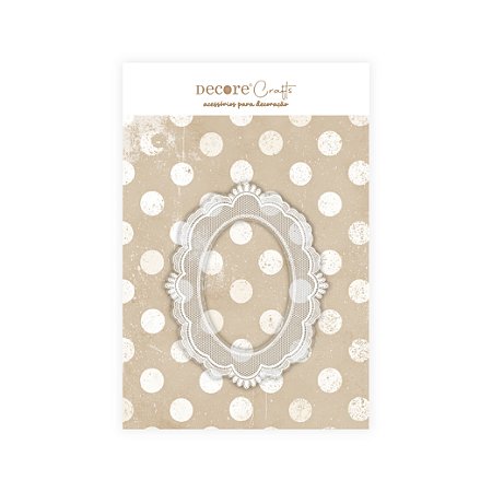 Moldura Acrílica com DTF - Oval Renda