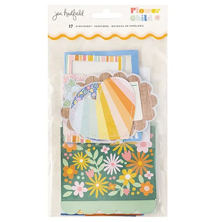Flower Child Stationary Pack w/ Silver Holographic Foil - Jen Hadfield - American Crafts