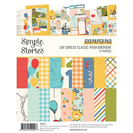 Simple Stories | Classic Pooh Birthday - 6x8 Paper Pad