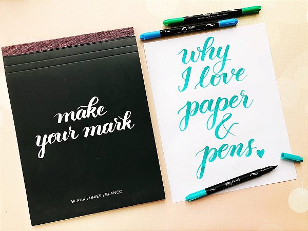 Caderno sem Pauta para Caligrafia Kelly Creates - Blank Pad