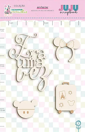 Juju Scrapbook - Adesivo em Relevo Branco Era uma Vez
