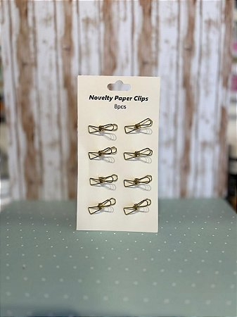 Clips para Papel Prendedor Dourado