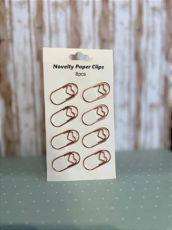Clips para Papel Clips Coração Cobre