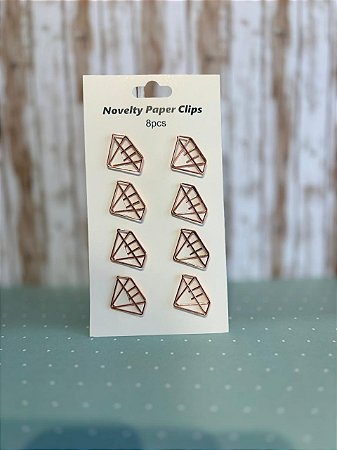 Clip para Papel Diamantes Cobre
