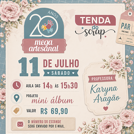 MEGA ARTESANAL - AULA PRESENCIAL - 11/07 - 14H