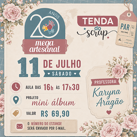 MEGA ARTESANAL - AULA PRESENCIAL - 11/07 - 16H