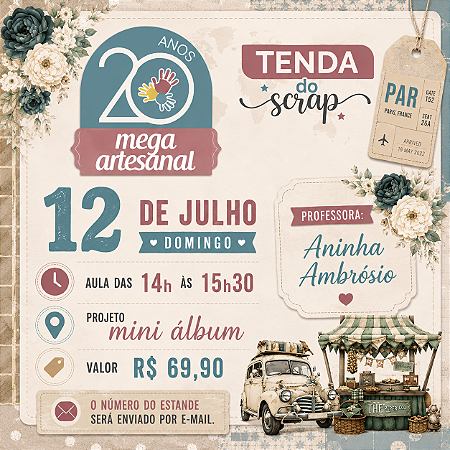 MEGA ARTESANAL - AULA PRESENCIAL - 12/07 - 14H