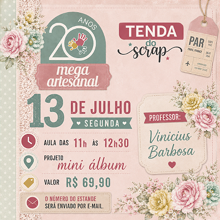 MEGA ARTESANAL - AULA PRESENCIAL - 13/07 - 11H