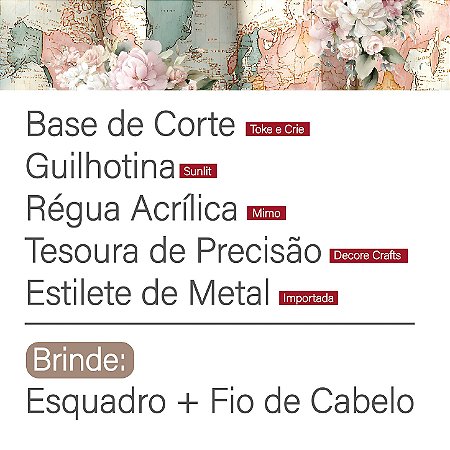 KIT FERRAMENTAS BÁSICAS PARA SCRAPBOOK