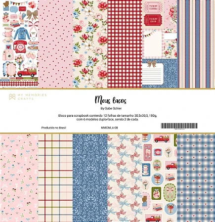 Bloco 30,5 x 30,05 - Coleção Meus Laços - MMCMLA-08