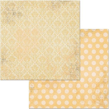 fFOLHA IMPORTADA Doubledot DAMASK - AMARELO