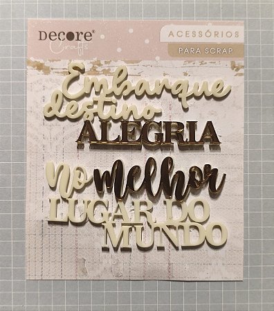 Aplique acrílico embarque nessa alegria