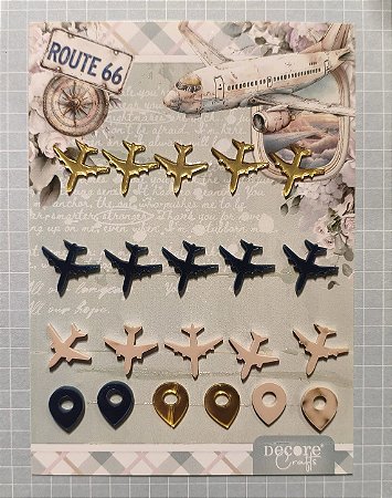 Aplique aviões e pin