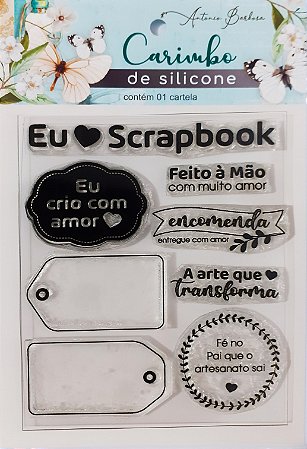 CARIMBO DE SILICONE EU AMOR SCRAP: 90 x 110MM