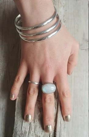 Conjunto de 03 Pulseiras de Prata 950k - 3mm de Largura