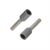 TERMINAL TUBULAR CURTO 2,5MM CINZA CT3608