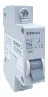DISJUNTOR DIN MONOFASICO CURVA C 20A SIEMENS
