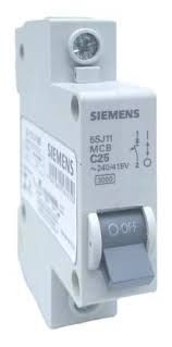 DISJUNTOR DIN MONOFASICO CURVA C 25A SIEMENS