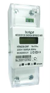 MEDIDOR BIFASICO 2F/1F+N.65A 220V DIN WIFI KRM