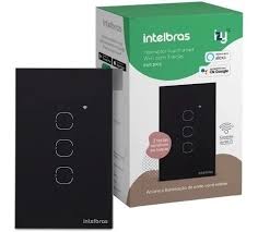 INTERRUPTOR INTELIGENTE 3 VIAS TOUCH WI-FI EWS 1003 PT INTELBRAS