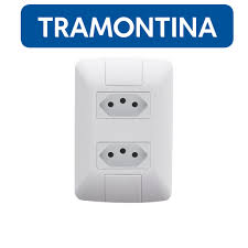 TOMADA ARIA DUPLA 2P+T 10A 250V BR C/PLACA 57241/065