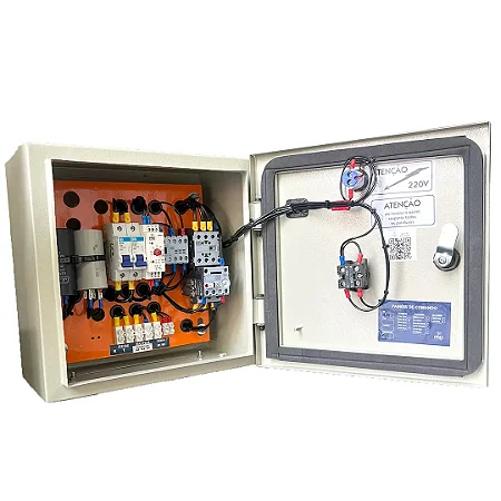 QUADRO COMANDO 220V BIFASICO POÇO ARTESIANO 3CV 25A WEG