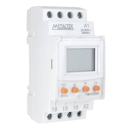 PROGRAMADOR DIGITAL H/M 24/264V TM-CDIN METALTEX