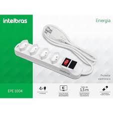 EXTENSÃO COM 4 TOMADAS COM PROTEÇAO 1.5 MT INTELBRAS