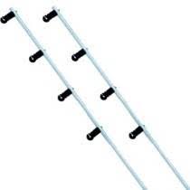 HASTE PARA CERCA ELÉTRICA C/4 ISOLADORES 1/2 PRETO