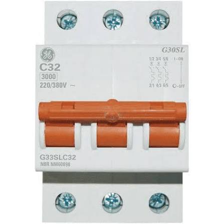 DISJUNTOR GE CURVA C 3X32A G33SLC32