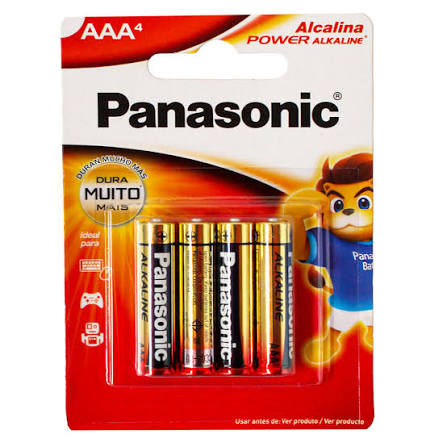 PILHA ALCALINA PANASONIC 1,5V 4 UN LR03-XAB