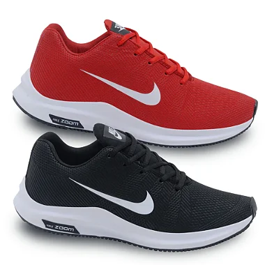 Combo Tênis Zoom Preto / Branco + Tênis Zoom Vermelho (34 ao 39)