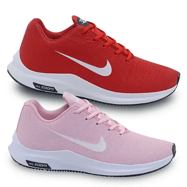Combo Tênis Zoom Vermelho + Tênis Zoom Rosa (34 ao 39)