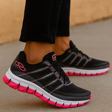 Tênis Olympikus Preto / Rosa