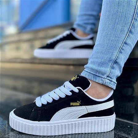 Tênis Puma Plataforma Preto / Branco