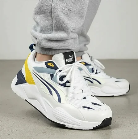 Tênis Puma Rsx Branco/Amarelo