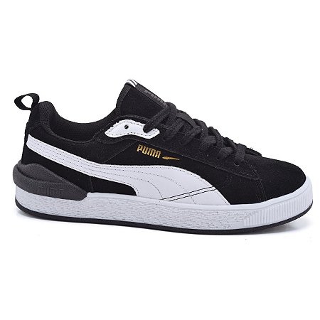 Tênis Puma Suede Block Preto/Branco
