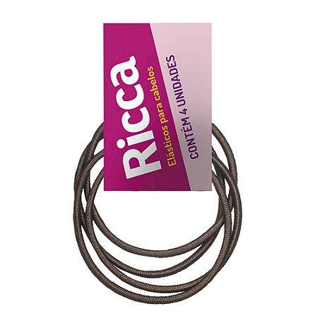 Elástico para cabelo Ricca Basic com 4 unidades