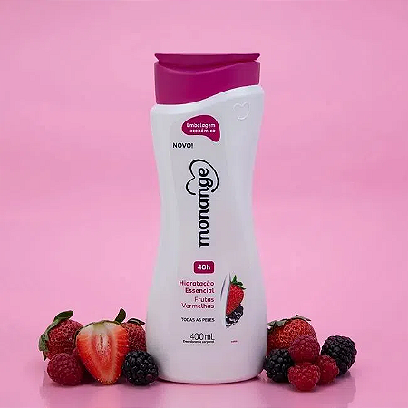 LOÇÃO Hidratante Frutas Vermelhas Monange 400ml