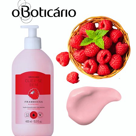 Loção Hidratante O Boticário Cuide-se Bem Framboesa 400ml